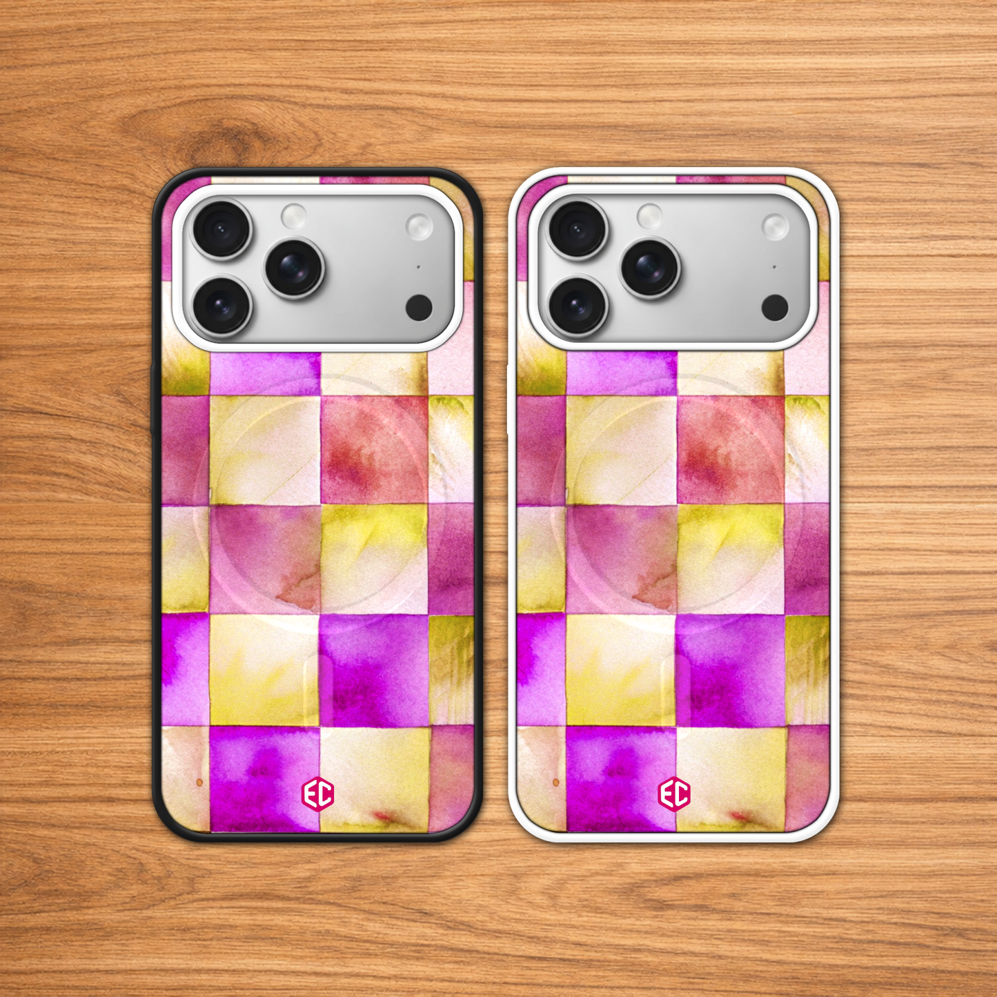 Water Color Check – Pink Lemonade