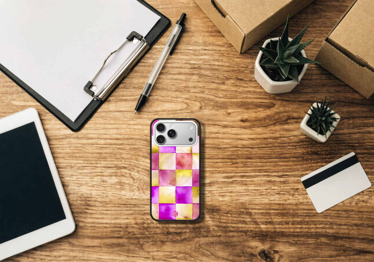 Water Color Check – Pink Lemonade